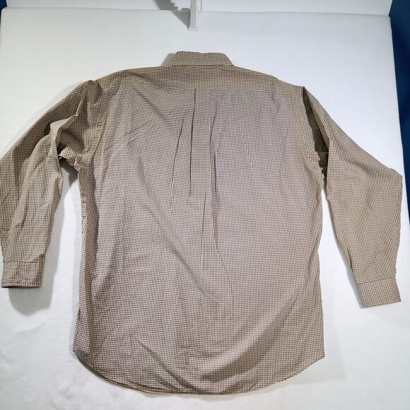 Ralph Lauren Button Shirt Blake Cut Men's XL Yellow & Navy Check Business Casual - Picture 4 of 9